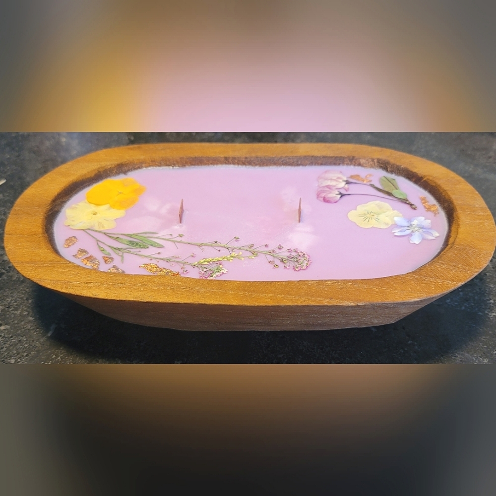 Mainely Melts Honeysuckle Jasmine Floral Bowl Candle